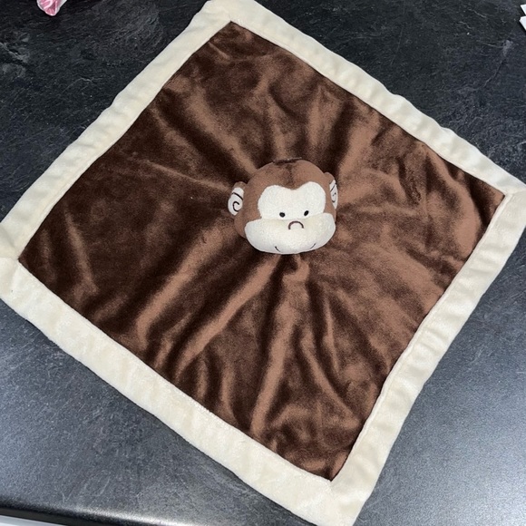 Tiddliwinks Plush Brown Monkey Security Blanket Baby Lovey Excellent - Picture 2 of 5